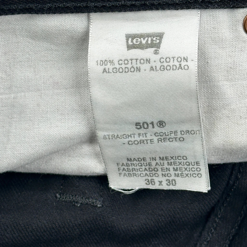 501 Levis Jeans - 34W 30L Black Cotton - Image 6
