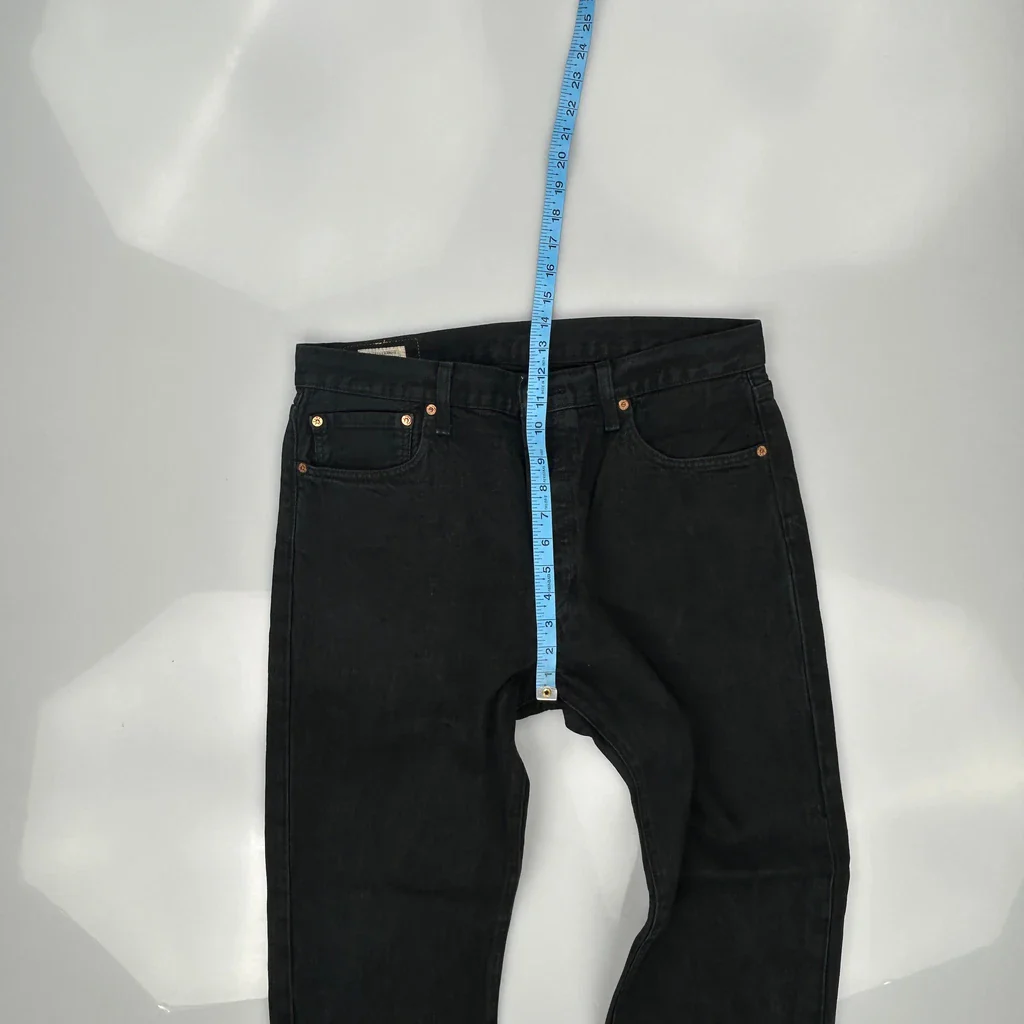 501 Levis Jeans - 34W 31L Black Cotton - Image 4