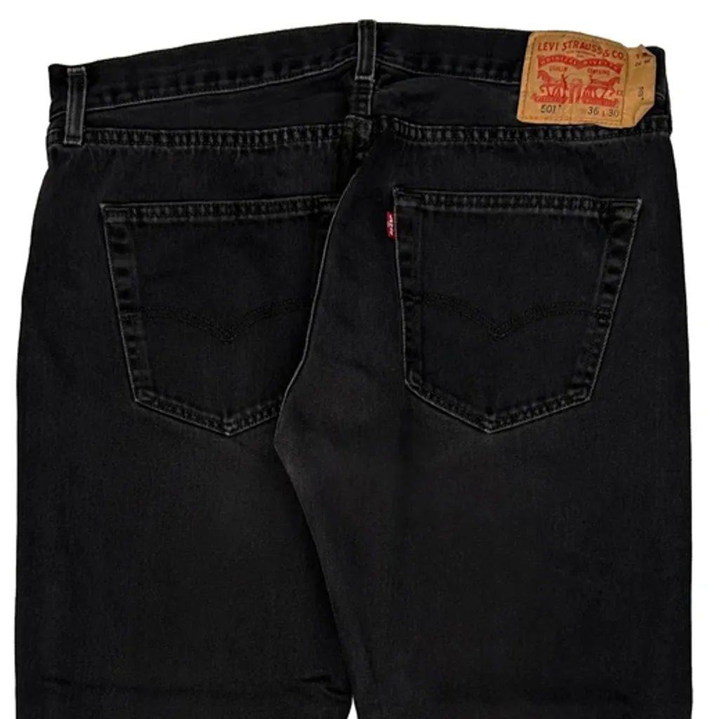 501 Levis Jeans - 36W 30L Black Cotton - Image 8