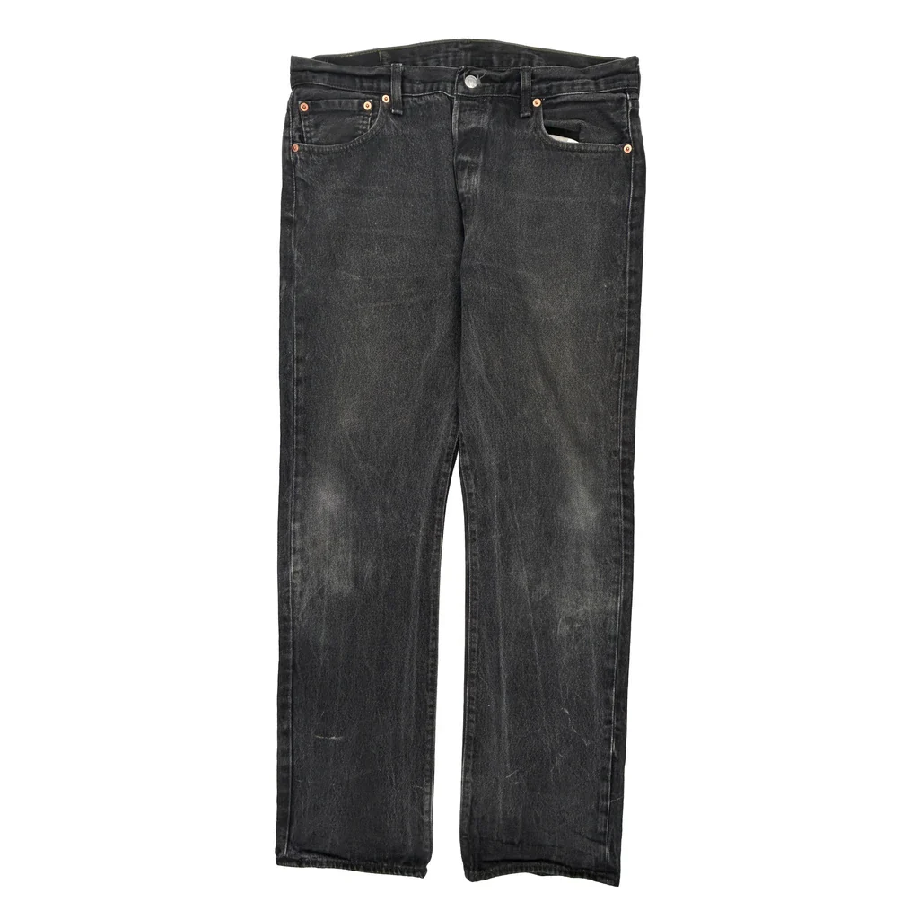 501 Levis Jeans - 36W 32L Black Cotton - Image 2