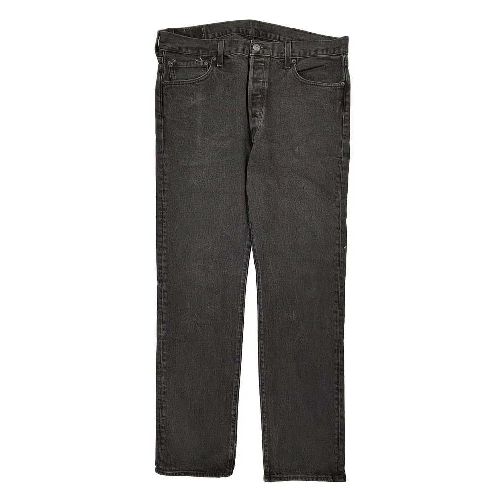 501 Levis Jeans - 36W 33L Black Denim - Image 2