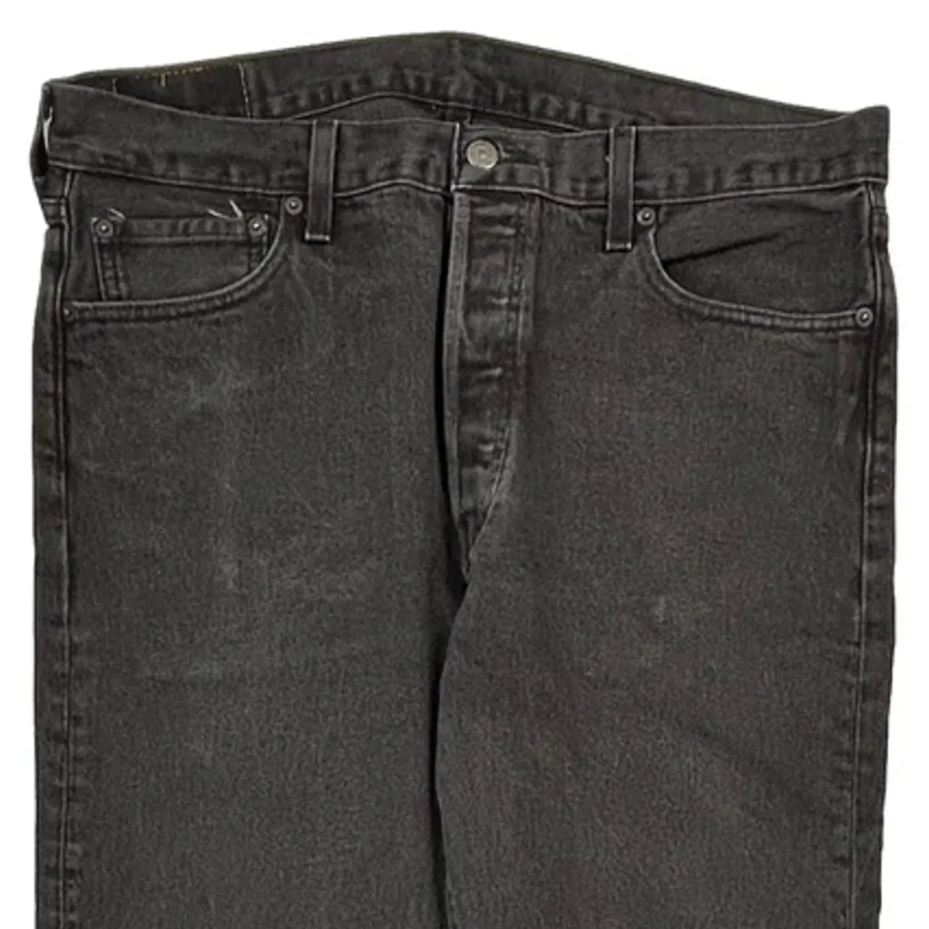 501 Levis Jeans - 36W 33L Black Denim - Image 9
