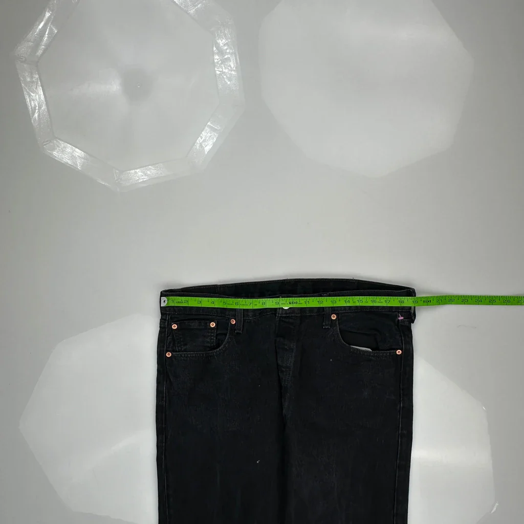501 Levis Jeans - 37W 30L Black Cotton - Image 3