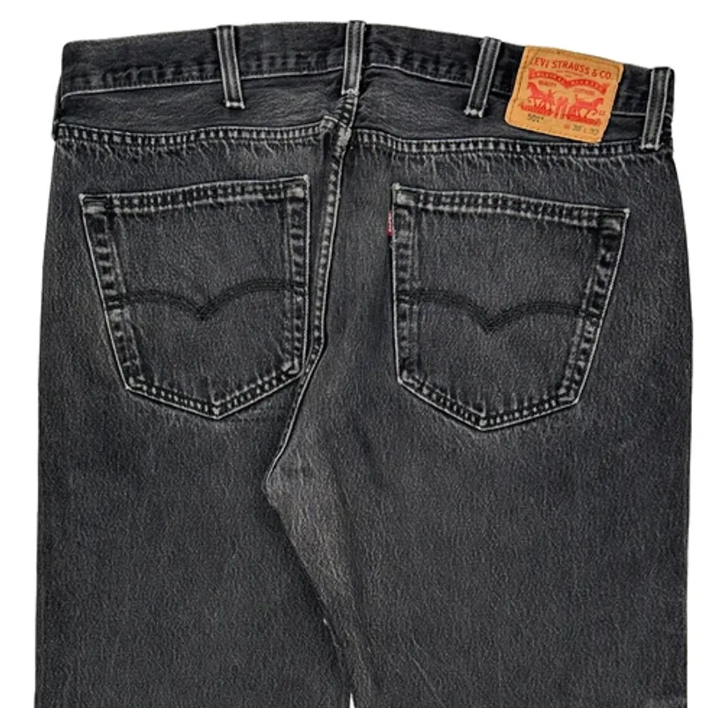 501 Levis Jeans - 38W 32L Black Cotton - Image 9