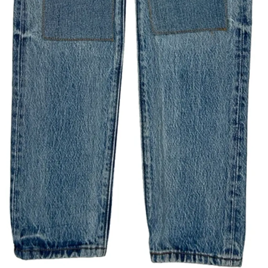 501 Levis Patch Repair Jeans - 27W 29L Blue Denim - Image 8