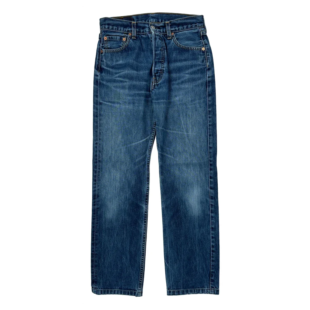 501 Levis Jeans - 27W 30L Blue Denim - Image 2