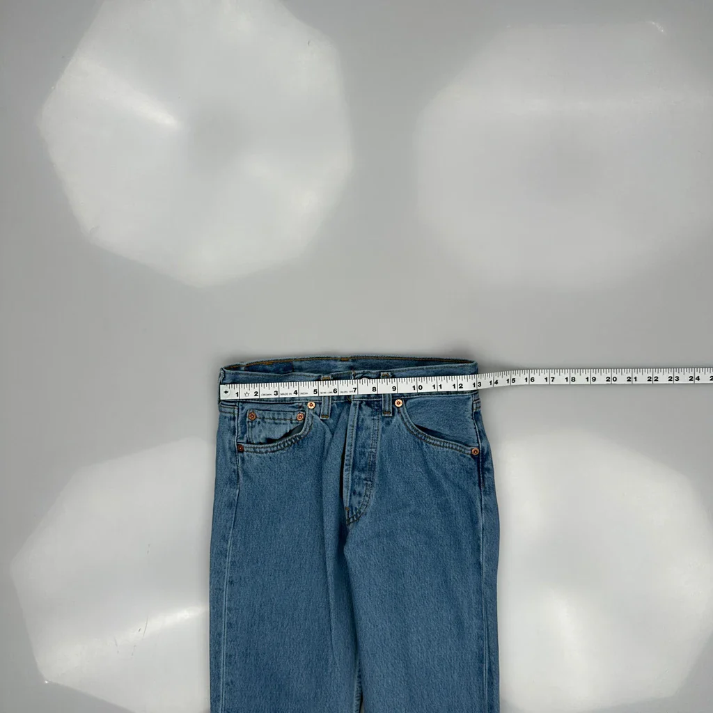 501 Levis Jeans - 28W 30L Blue Cotton - Image 3