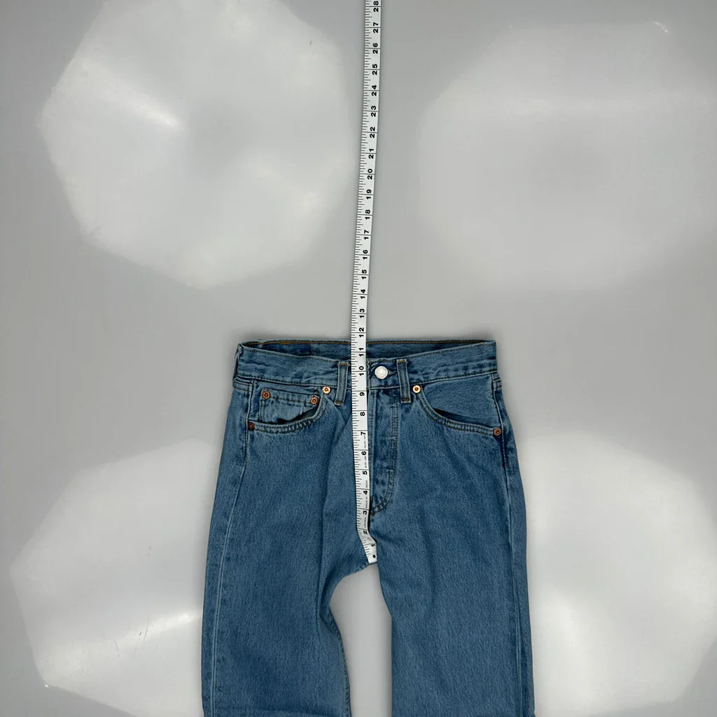 501 Levis Jeans - 28W 30L Blue Cotton - Image 4