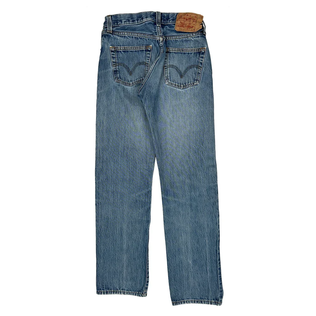 501 Levis Jeans - 30W 34L Blue Cotton