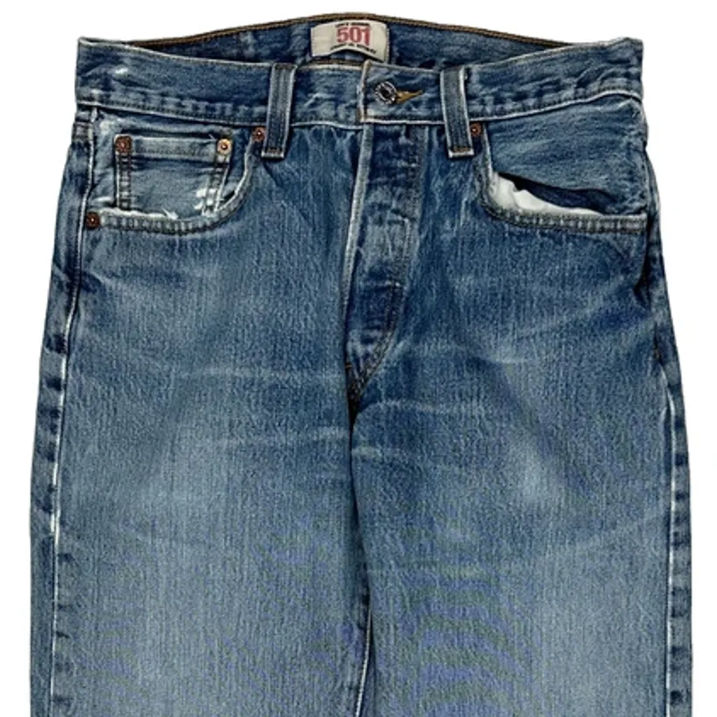 501 Levis Jeans - 30W 34L Blue Cotton - Image 11