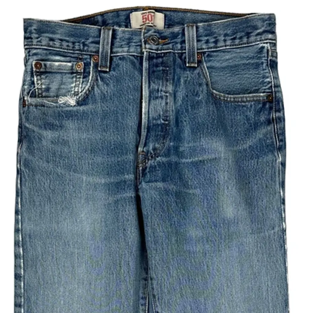501 Levis Jeans - 30W 34L Blue Cotton - Image 10
