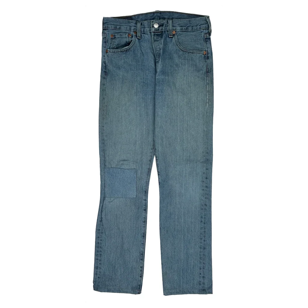 501 Levis Jeans - 30W 34L Blue Denim - Image 2