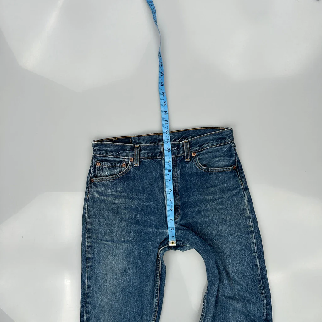 501 Levis Jeans - 30W 29L Blue Denim - Image 4