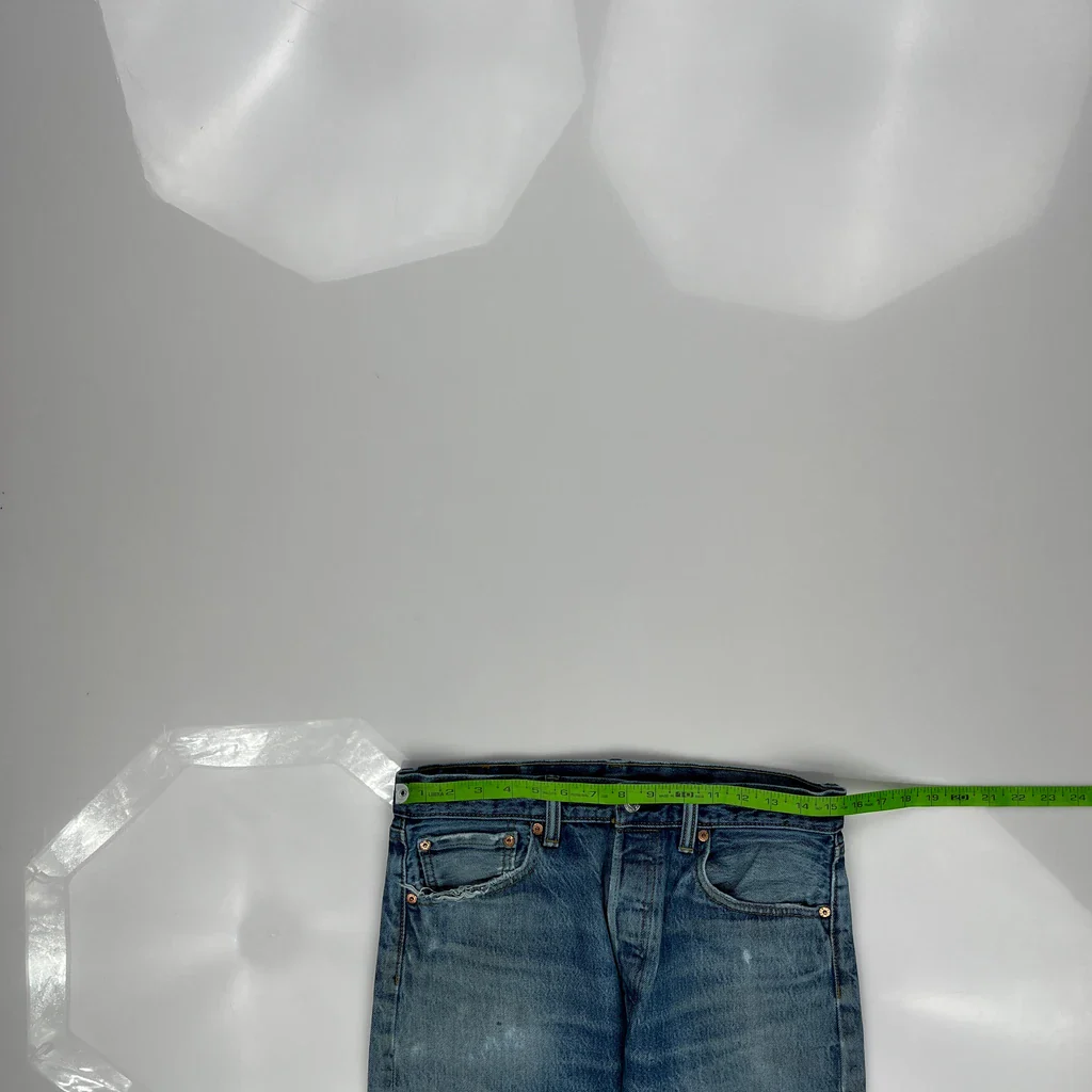 501 Levis Jeans - 30W 29L Blue Cotton - Image 3