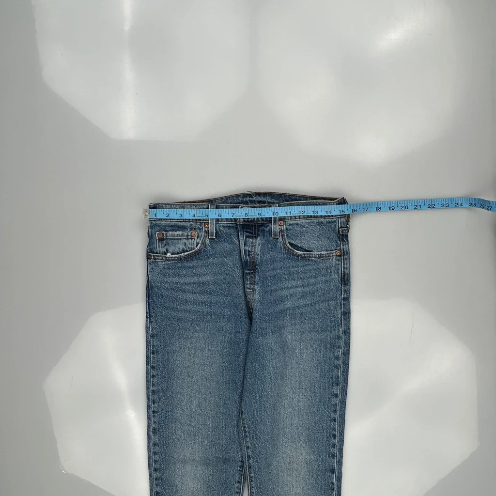 501 Levis Jeans - 31W 27L Blue Cotton - Image 4