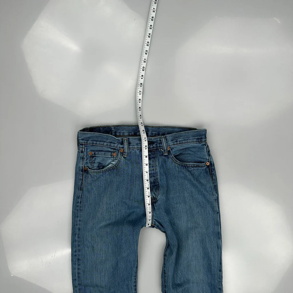 501 Levis Jeans - 32W 30L Blue Cotton - Image 4