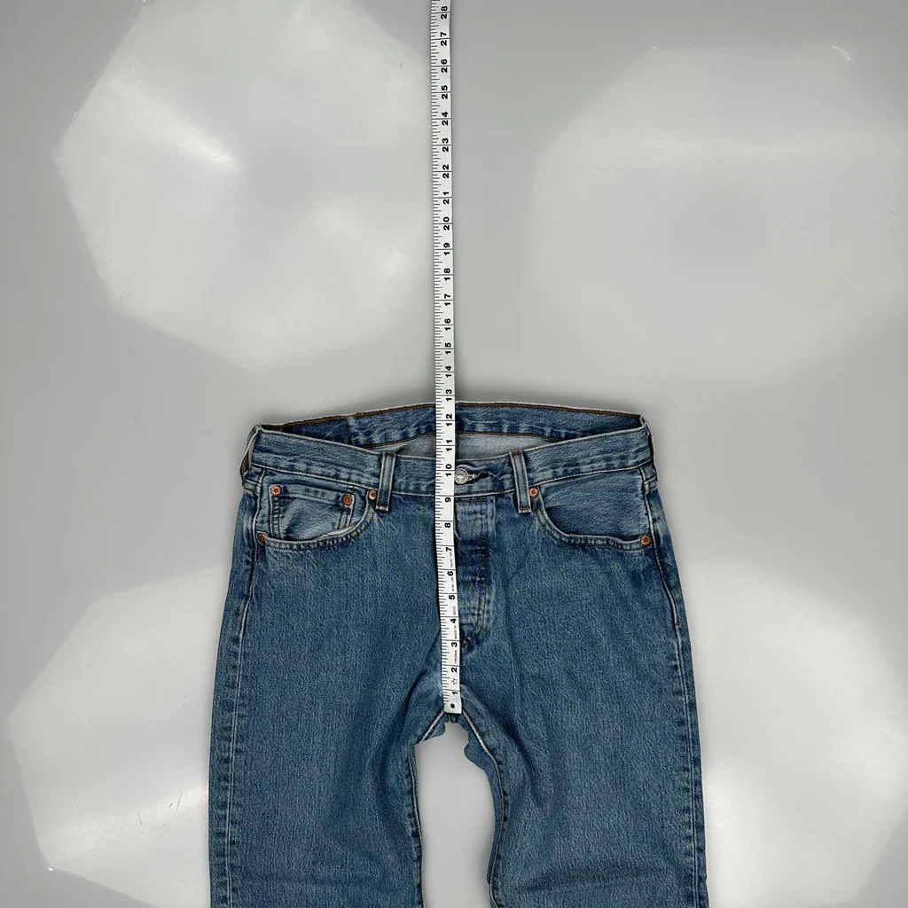 501 Levis Jeans - 32W 30L Blue Cotton - Image 4