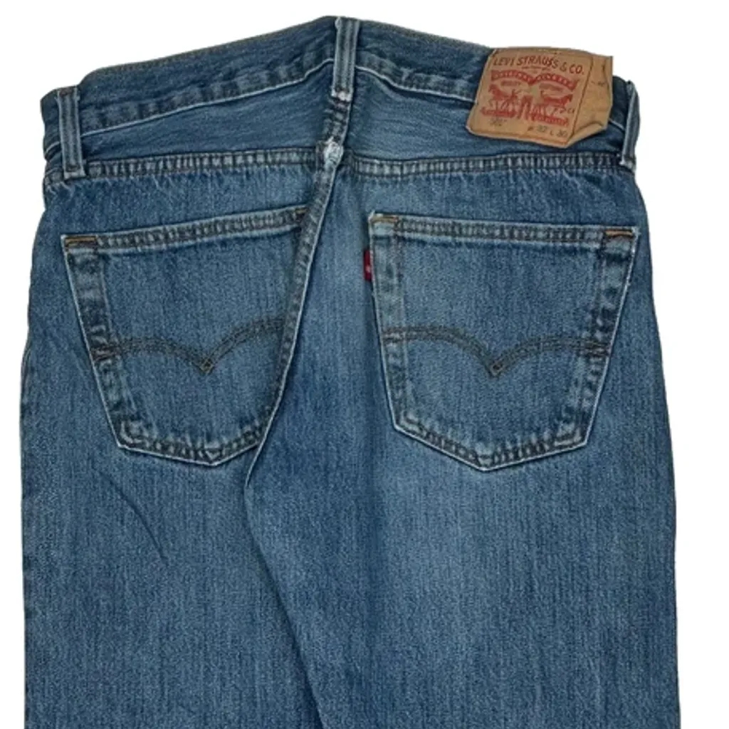 501 Levis Jeans - 32W 30L Blue Cotton - Image 8