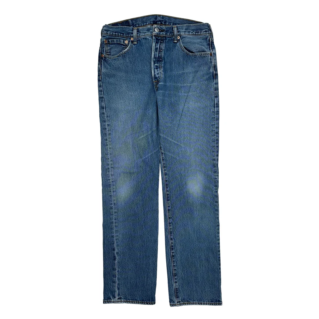 501 Levis Jeans - 34W 34L Blue Cotton - Image 2