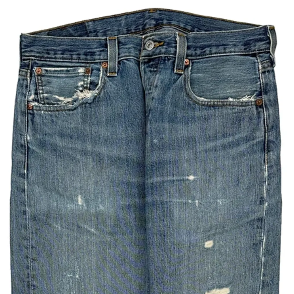 501 Levis Jeans - 32W 29L Blue Denim - Image 9