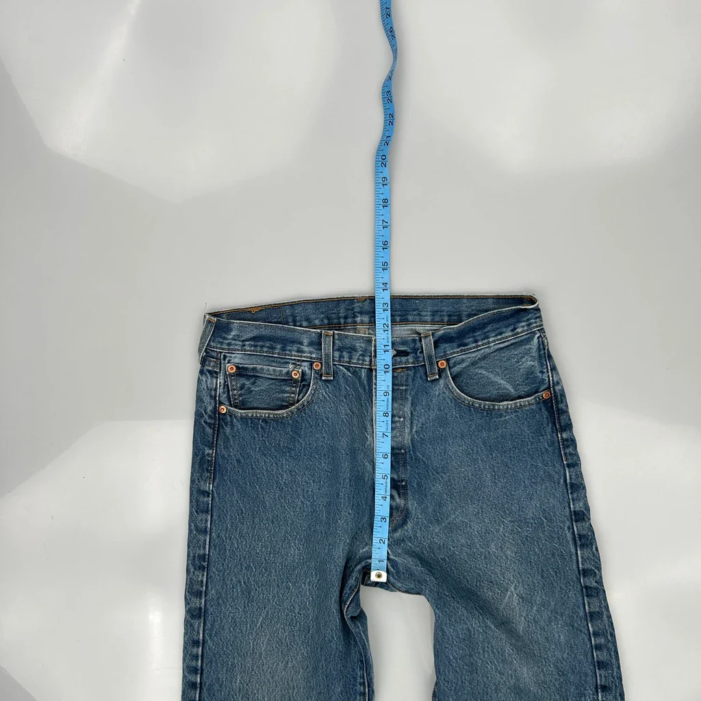 501 Levis Jeans - 32W 29L Blue Cotton - Image 4