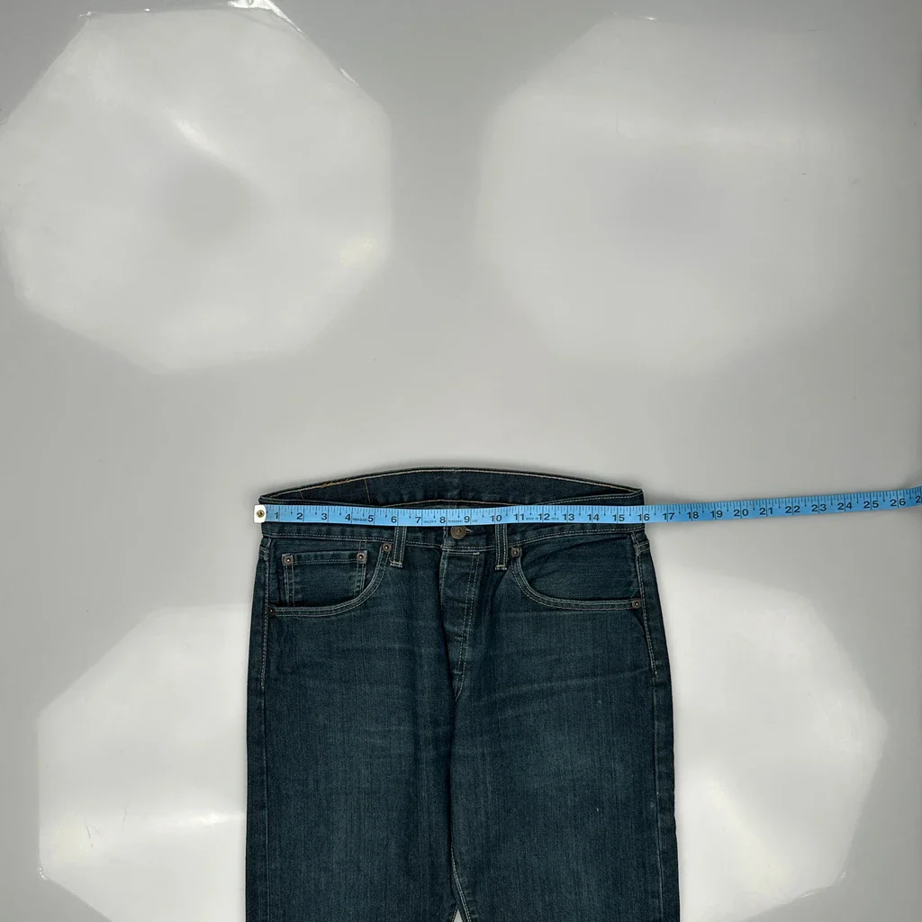 501 Levis Jeans - 32W 30L Blue Cotton - Image 3