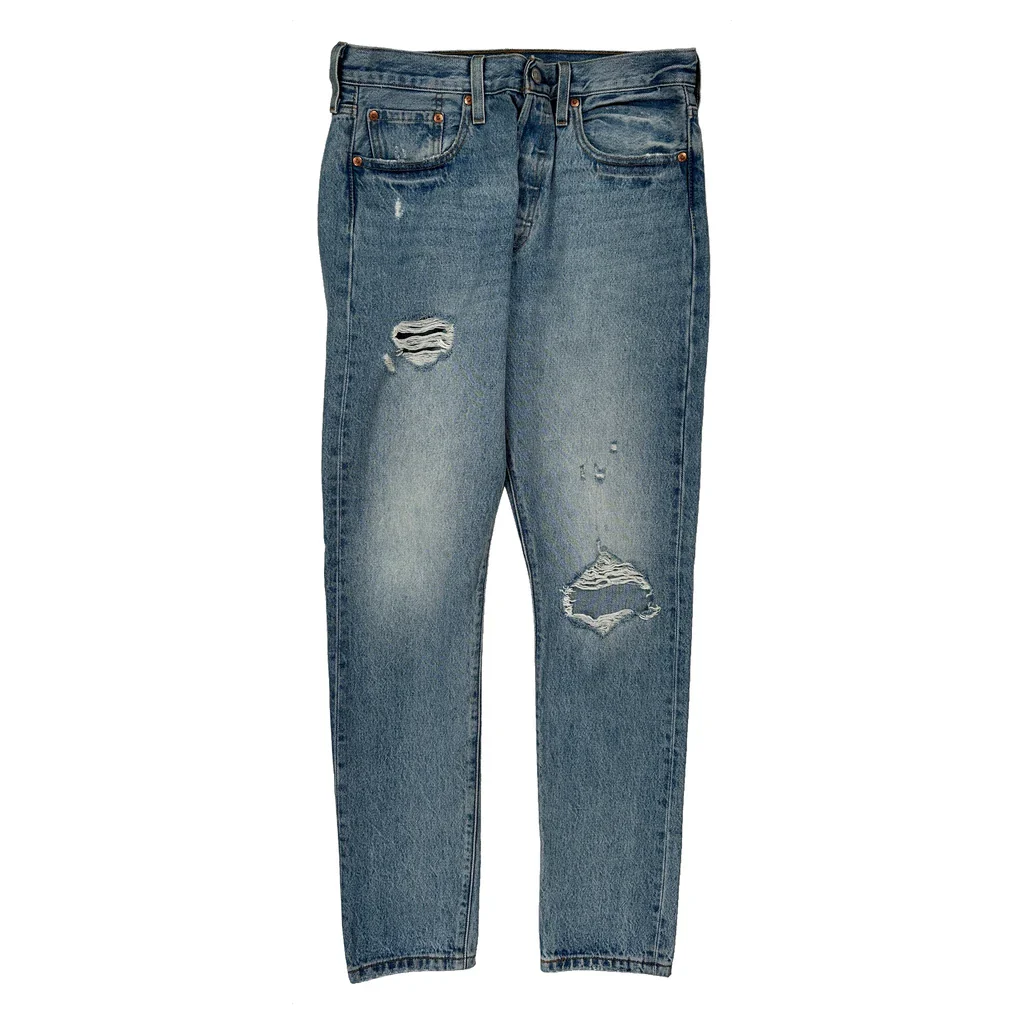 501 Levis Jeans - 32W 32L Blue Cotton - Image 2