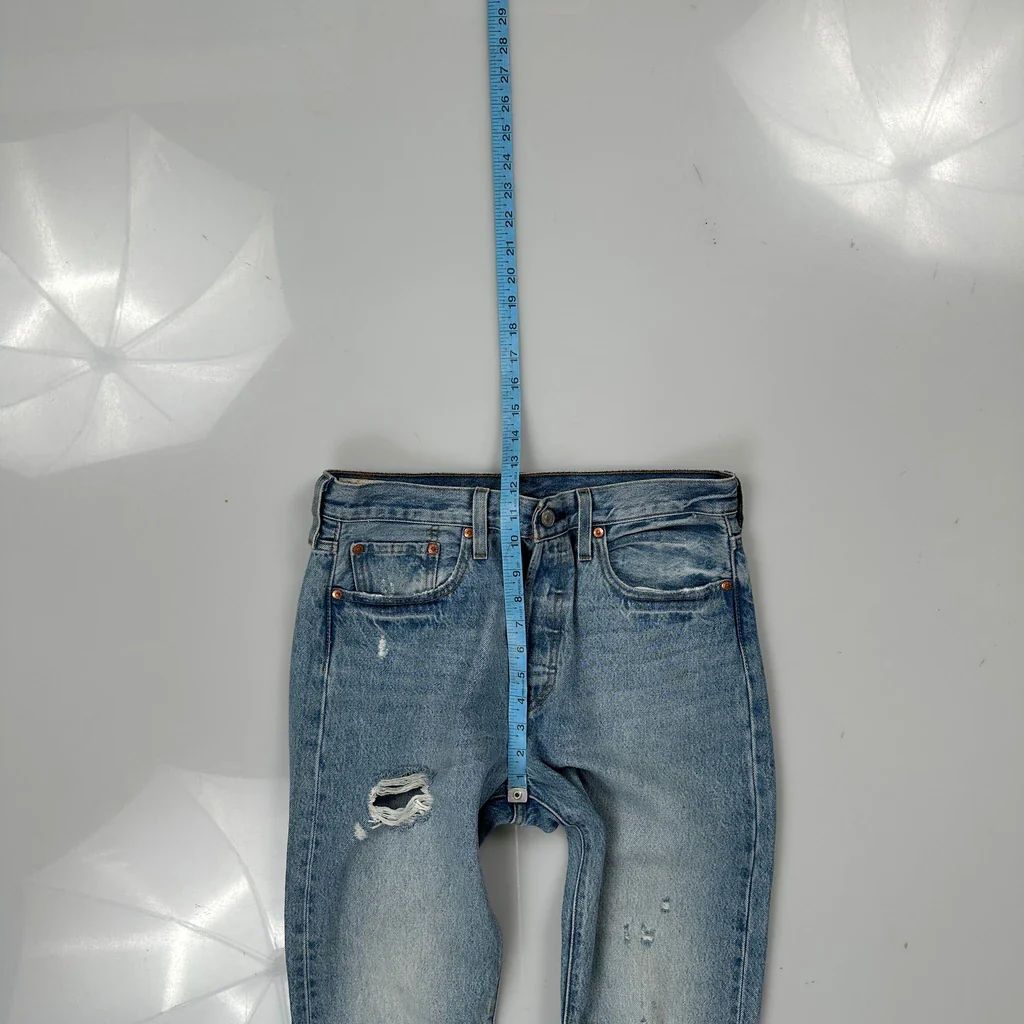 501 Levis Jeans - 32W 32L Blue Cotton - Image 4