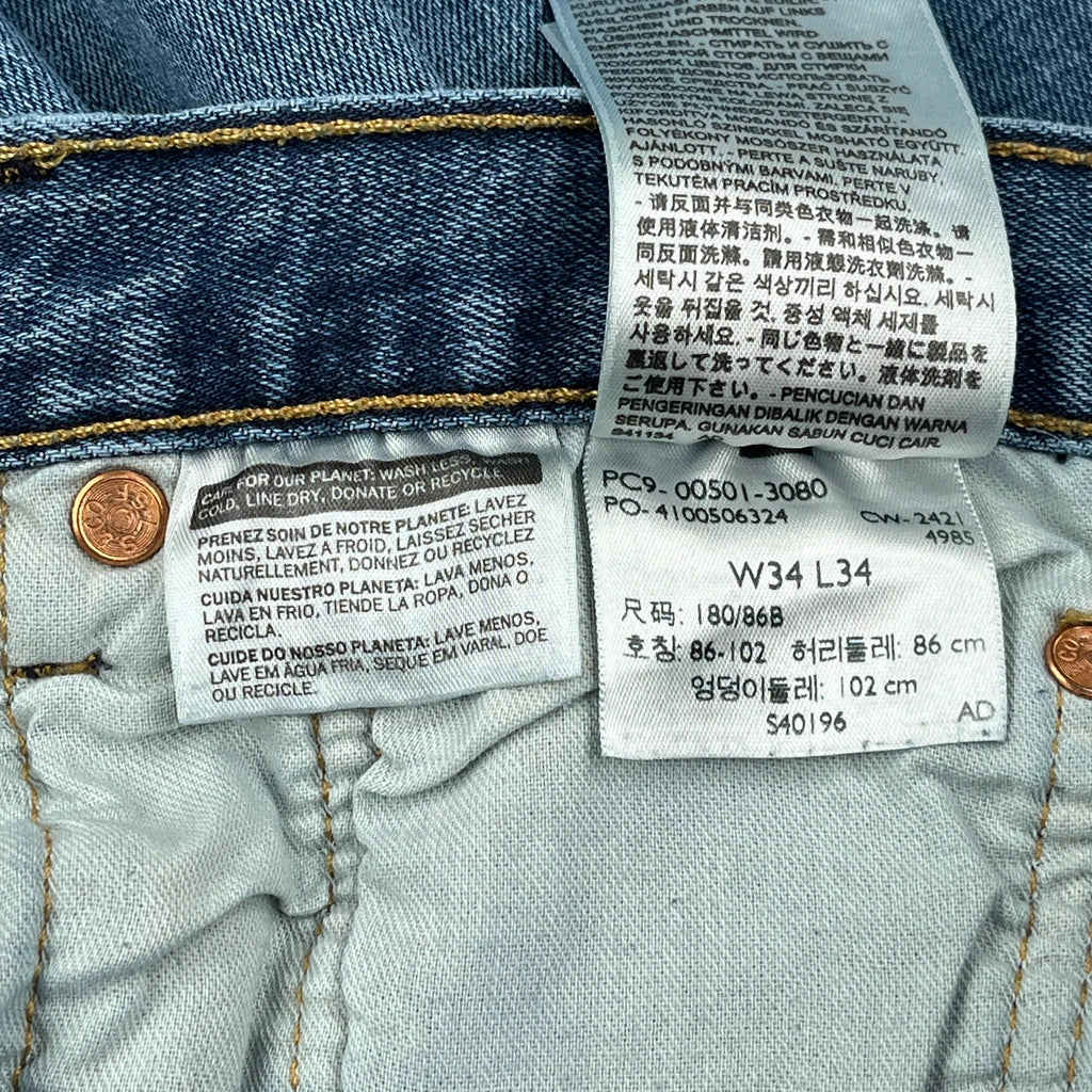 501 Levis Jeans - 32W 32L Blue Cotton - Image 6
