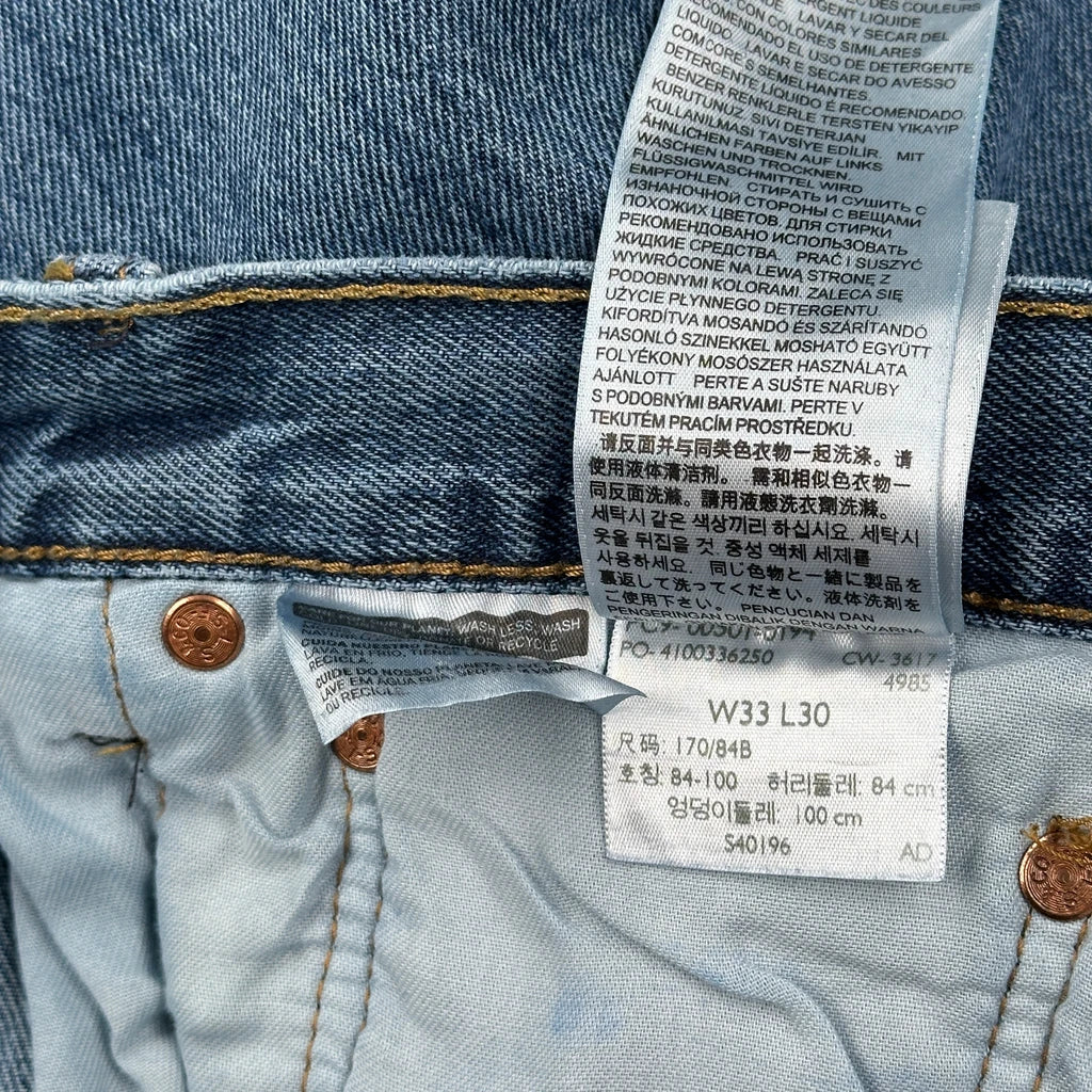 501 Levis Jeans - 32W 29L Blue Cotton - Image 6