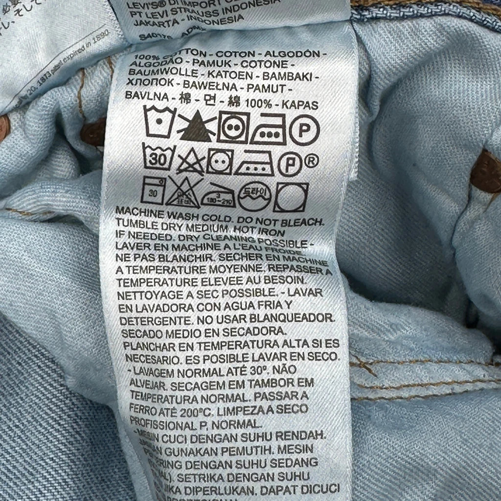 501 Levis Jeans - 33W 32L Blue Cotton - Image 7