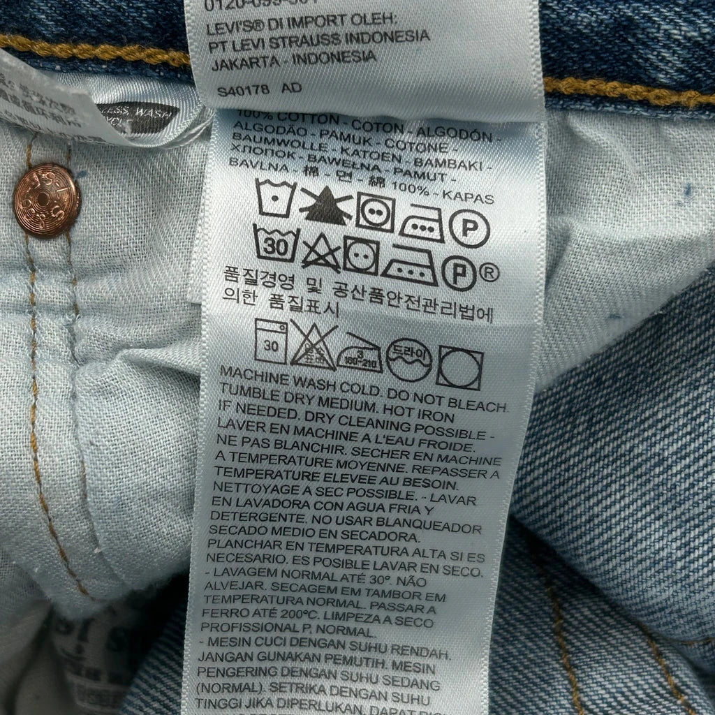 501 Levis Jeans - 33W 32L Blue Cotton - Image 6