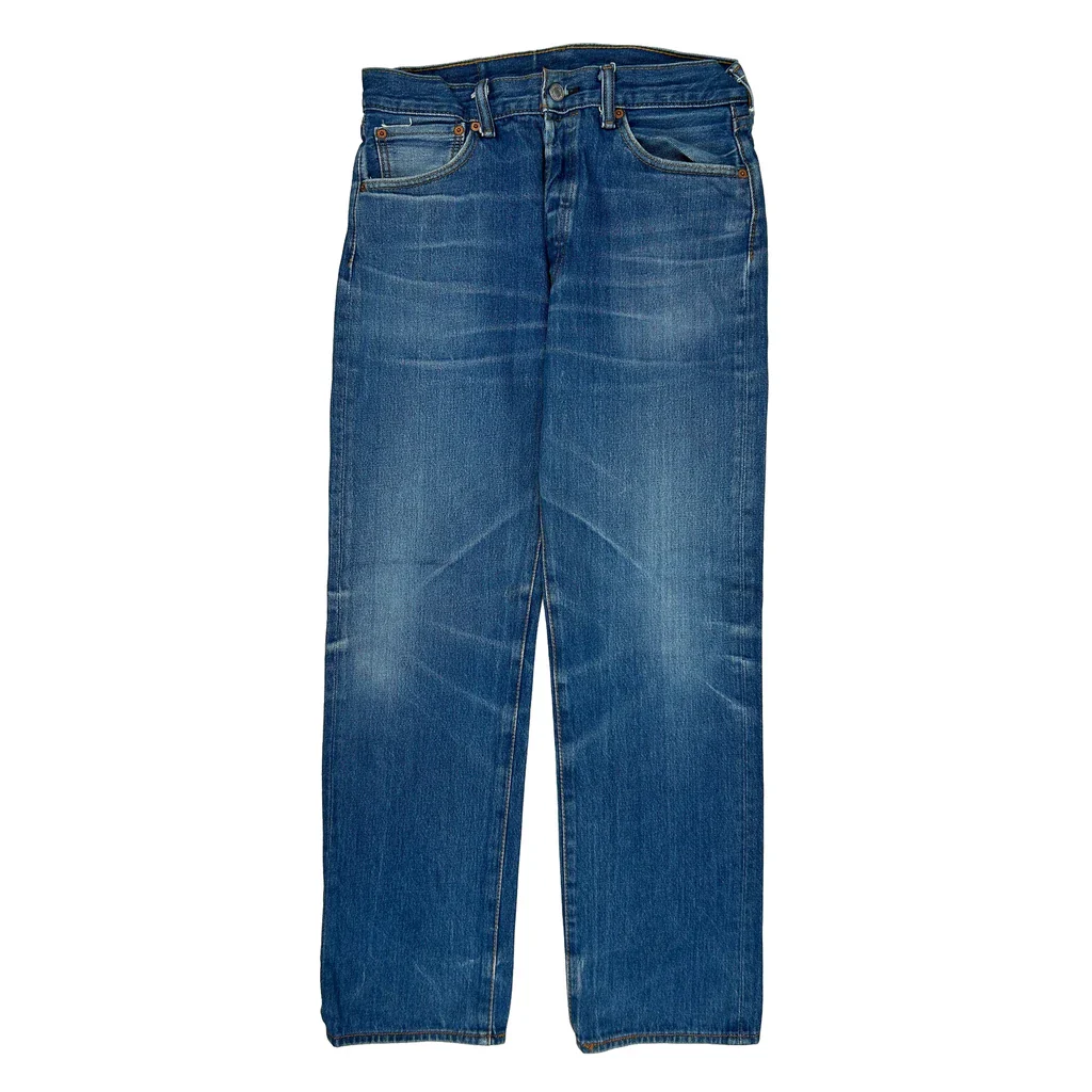 501 Levis Jeans - 33W 34L Blue Denim - Image 2
