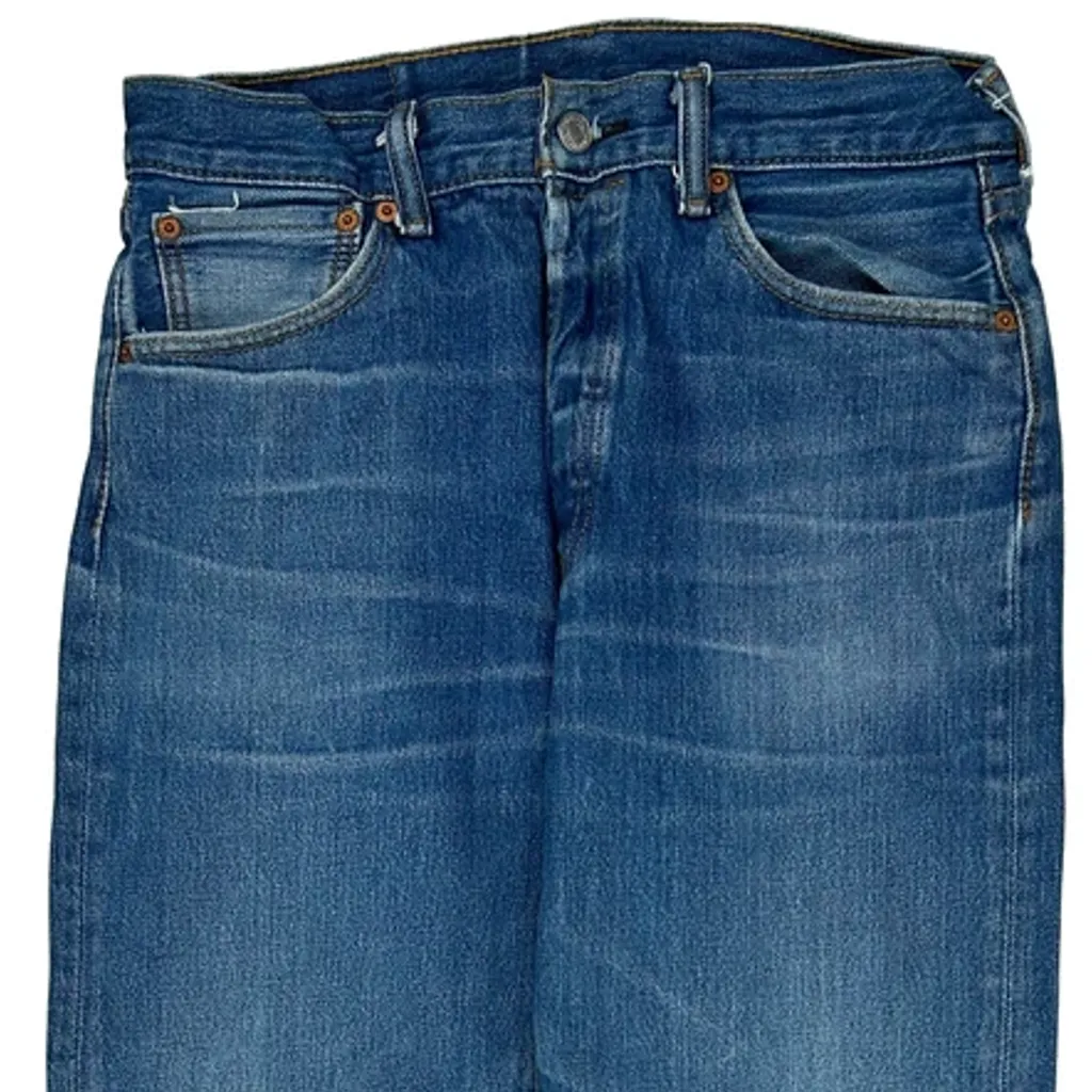 501 Levis Jeans - 33W 34L Blue Denim - Image 9