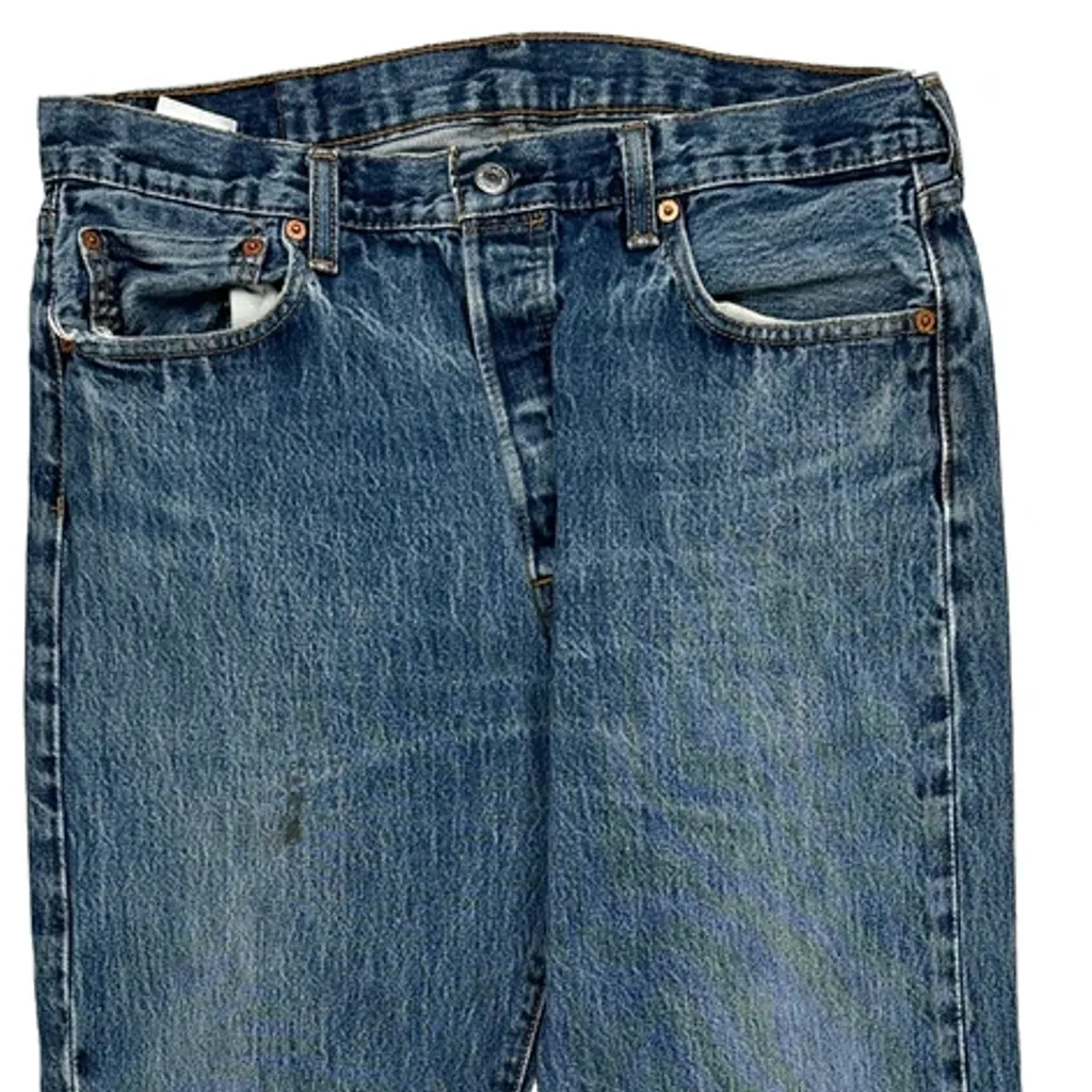 501 Levis Jeans - 33W 31L Blue Cotton - Image 9