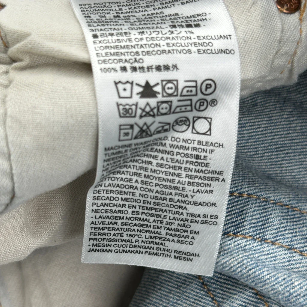 501 Levis Jeans - 33W 30L Blue Cotton - Image 6