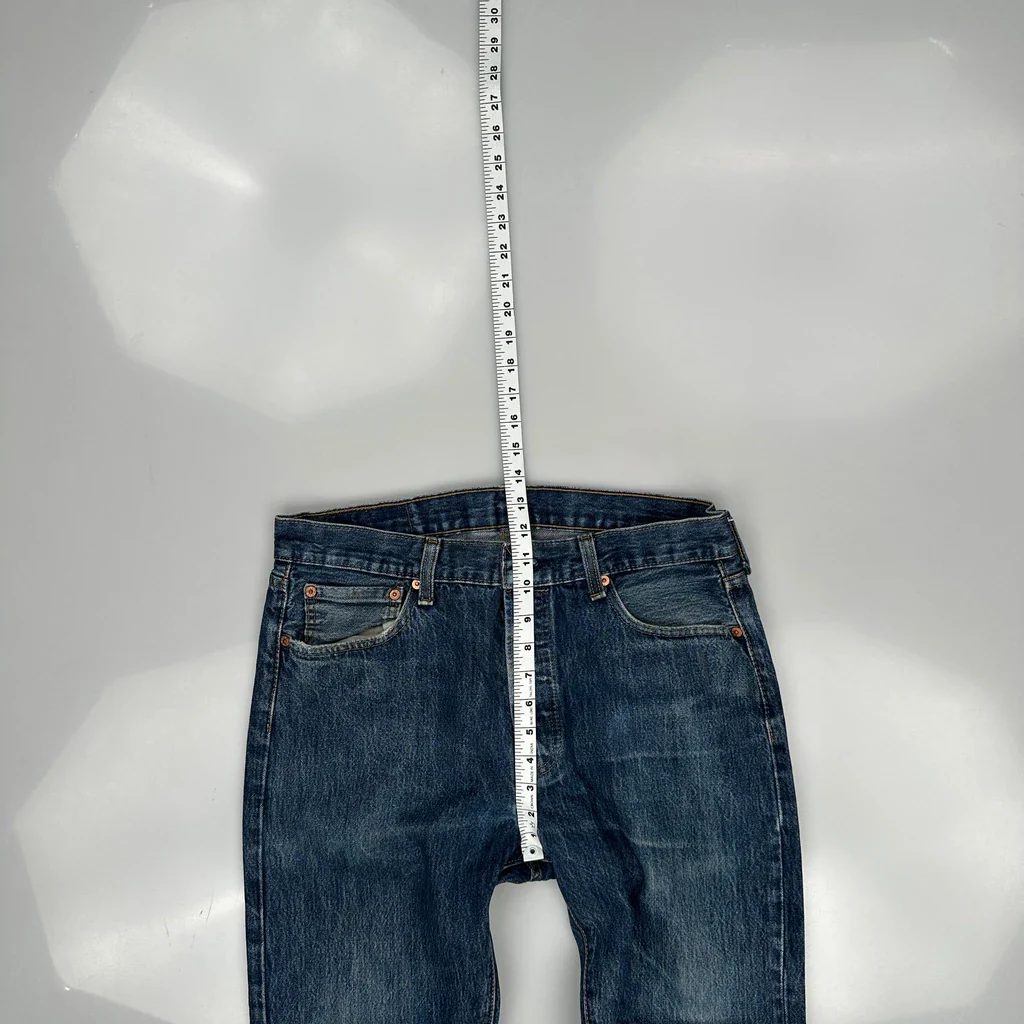 501 Levis Jeans - 34W 30L Blue Cotton - Image 4
