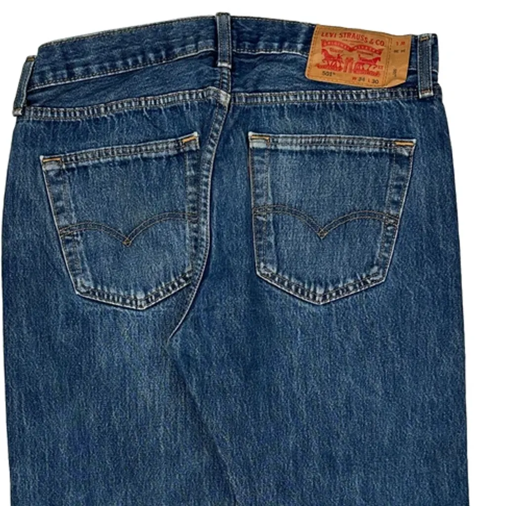 501 Levis Jeans - 34W 30L Blue Cotton - Image 8