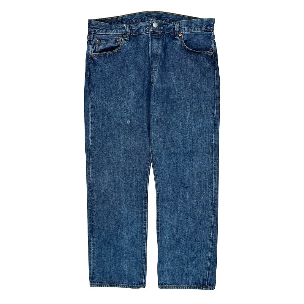 501 Levis Jeans - 34W 27L Blue Cotton - Image 2