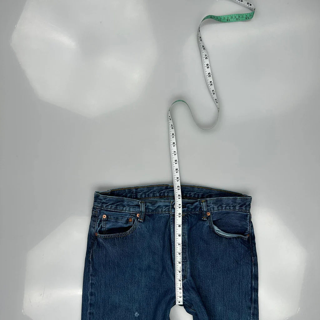 501 Levis Jeans - 34W 27L Blue Cotton - Image 4