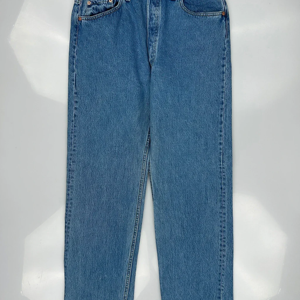 501 Levis Jeans - 34W 31L Blue Denim - Image 3