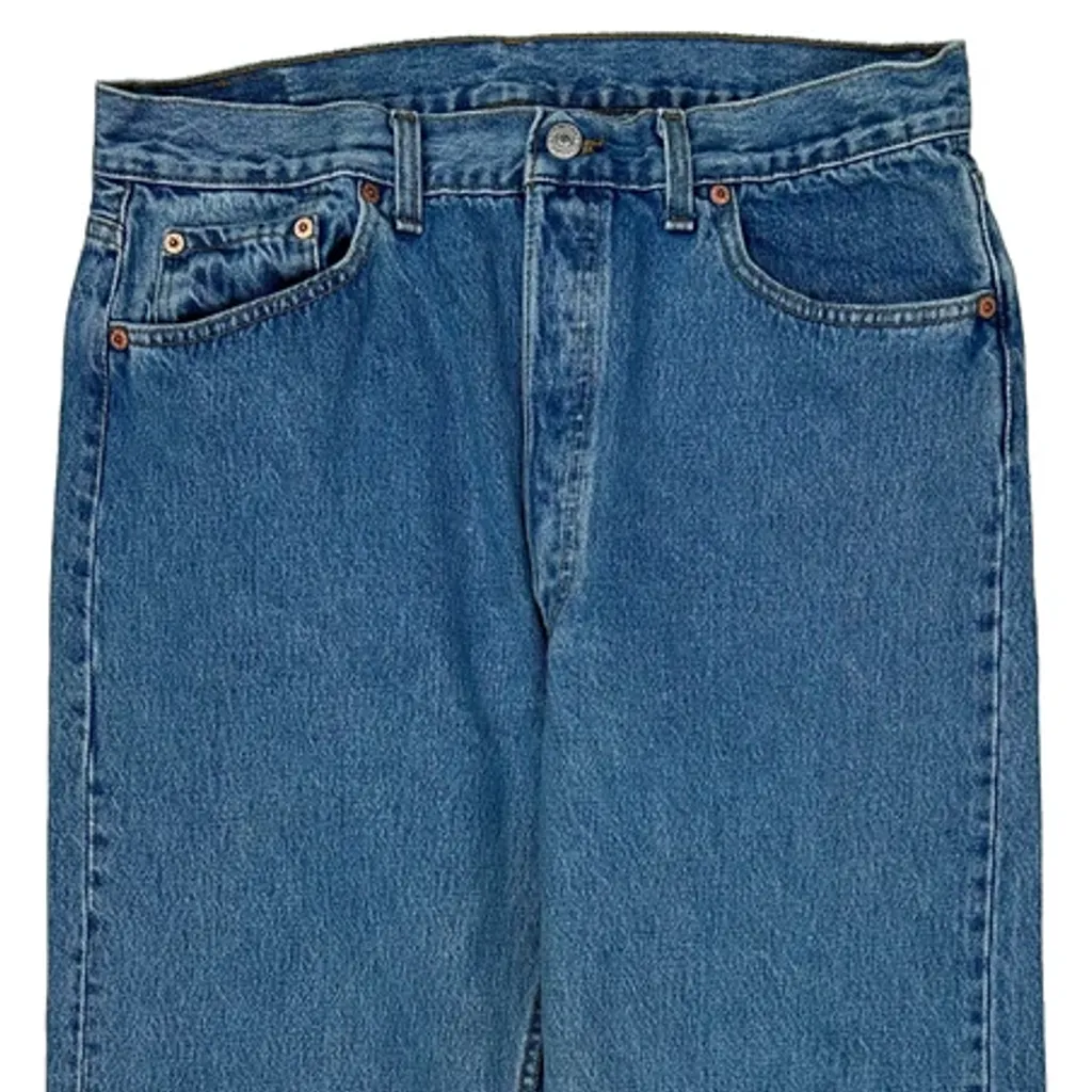 501 Levis Jeans - 34W 31L Blue Denim - Image 9