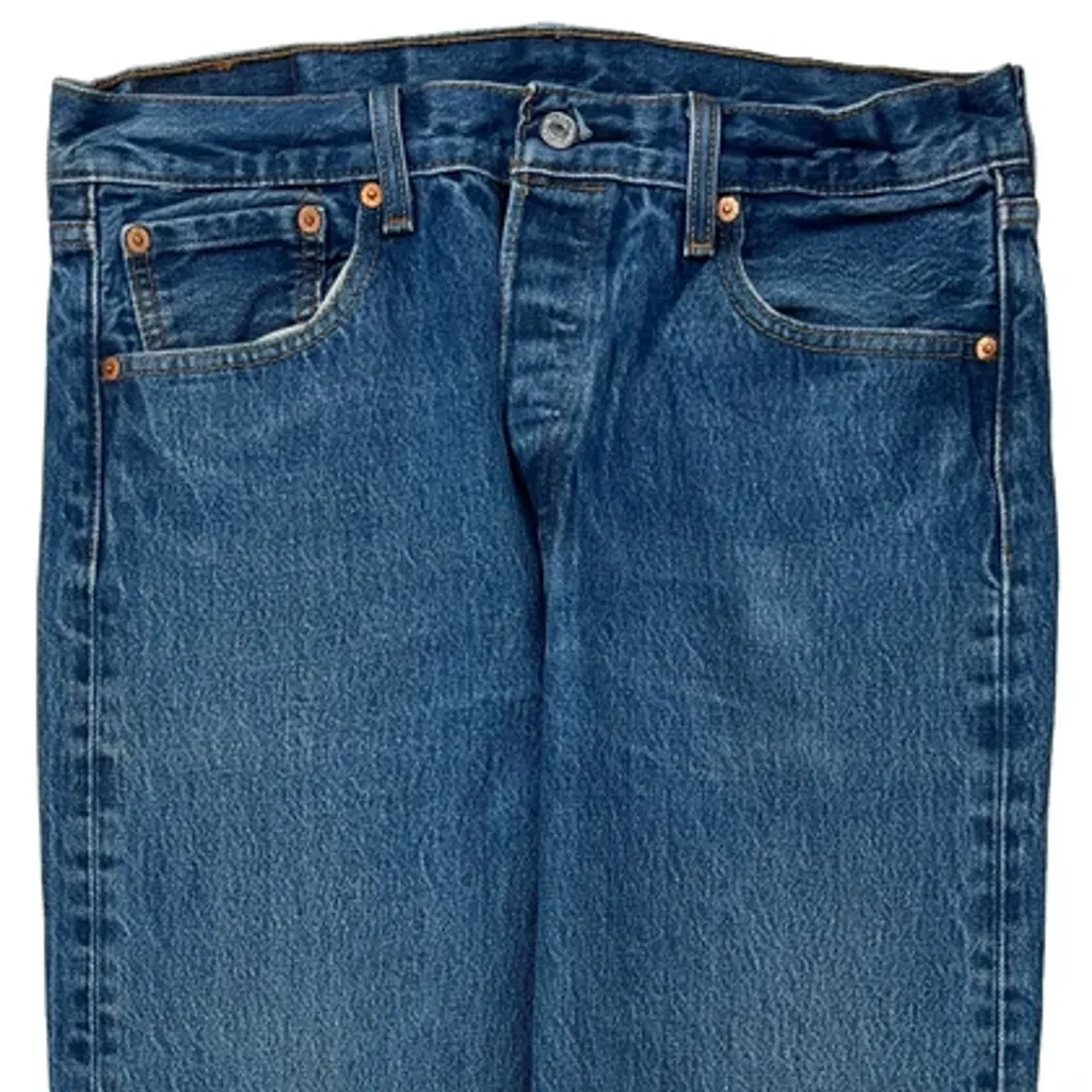 501 Levis Jeans - 34W 33L Blue Cotton - Image 9