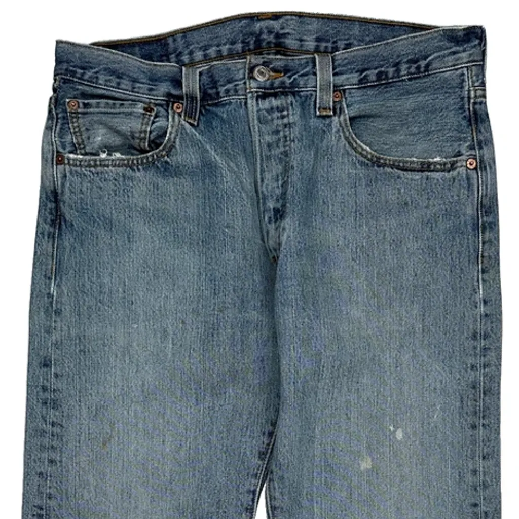 501 Levis Jeans - 34W 29L Blue Denim - Image 9