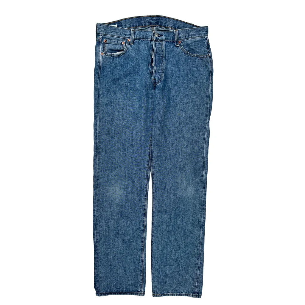 501 Levis Jeans - 34W 31L Blue Cotton - Image 2