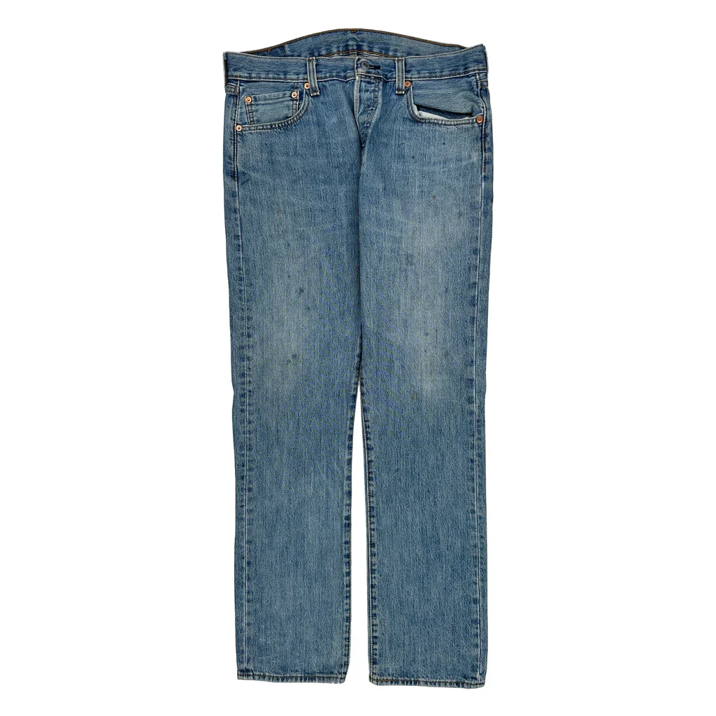 501 Levis Jeans - 34W 30L Blue Cotton - Image 2
