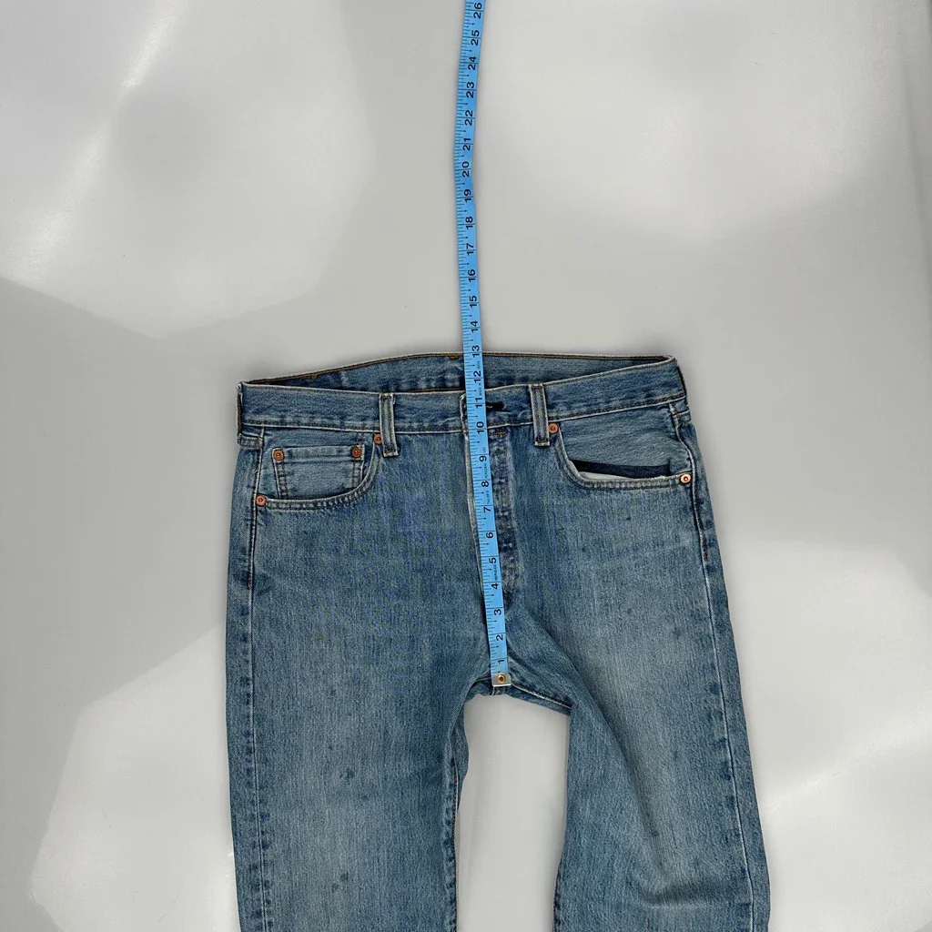 501 Levis Jeans - 34W 30L Blue Cotton - Image 4