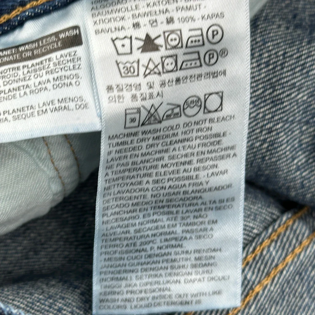501 Levis Jeans - 34W 29L Blue Cotton - Image 6