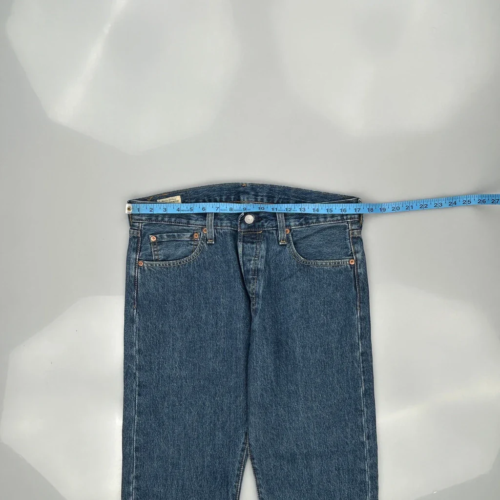 501 Levis Jeans - 34W 30L Blue Cotton - Image 3