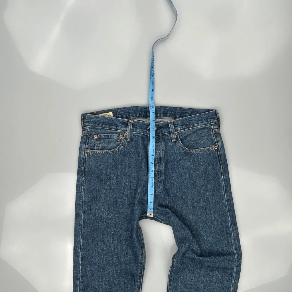 501 Levis Jeans - 34W 30L Blue Cotton - Image 4